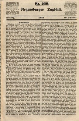 Regensburger Tagblatt Dienstag 19. September 1848