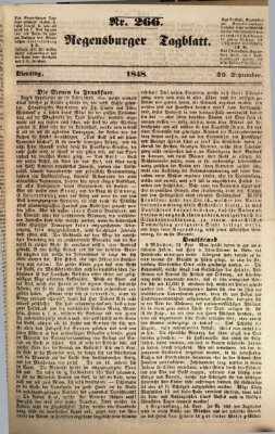 Regensburger Tagblatt Dienstag 26. September 1848