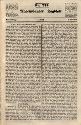 Regensburger Tagblatt Donnerstag 5. Oktober 1848