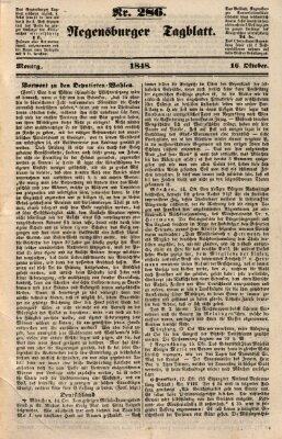 Regensburger Tagblatt Montag 16. Oktober 1848