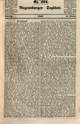 Regensburger Tagblatt Samstag 21. Oktober 1848