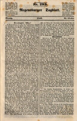 Regensburger Tagblatt Montag 23. Oktober 1848