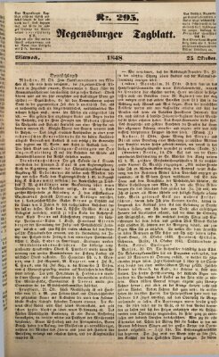 Regensburger Tagblatt Mittwoch 25. Oktober 1848