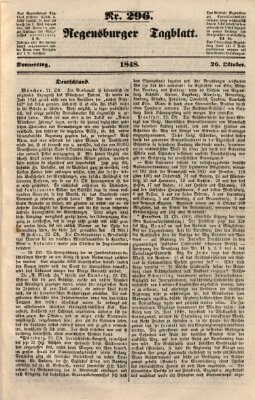 Regensburger Tagblatt Donnerstag 26. Oktober 1848