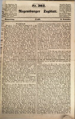 Regensburger Tagblatt Donnerstag 2. November 1848