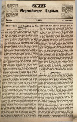 Regensburger Tagblatt Freitag 3. November 1848