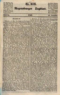 Regensburger Tagblatt Samstag 18. November 1848