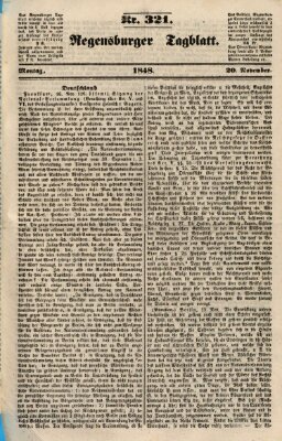 Regensburger Tagblatt Montag 20. November 1848