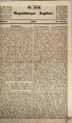 Regensburger Tagblatt Mittwoch 22. November 1848