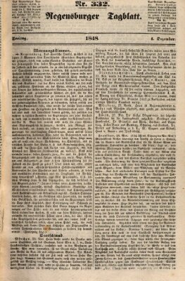 Regensburger Tagblatt Freitag 1. Dezember 1848