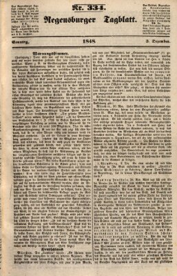 Regensburger Tagblatt Sonntag 3. Dezember 1848