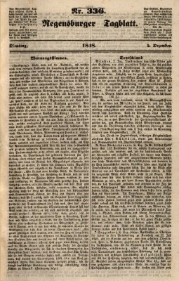 Regensburger Tagblatt Dienstag 5. Dezember 1848