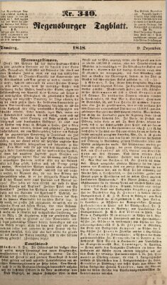 Regensburger Tagblatt Samstag 9. Dezember 1848