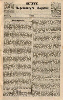 Regensburger Tagblatt Mittwoch 13. Dezember 1848