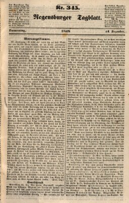 Regensburger Tagblatt Donnerstag 14. Dezember 1848