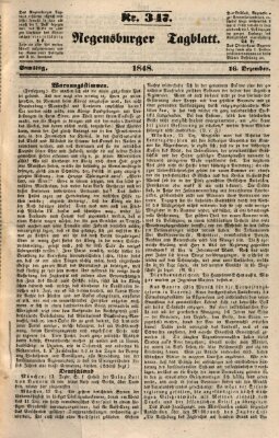 Regensburger Tagblatt Samstag 16. Dezember 1848