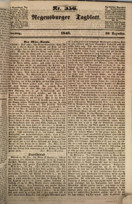 Regensburger Tagblatt Dienstag 26. Dezember 1848