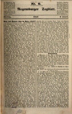 Regensburger Tagblatt Samstag 6. Januar 1849