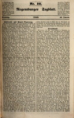 Regensburger Tagblatt Dienstag 16. Januar 1849