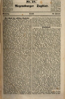 Regensburger Tagblatt Sonntag 21. Januar 1849