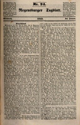 Regensburger Tagblatt Mittwoch 24. Januar 1849