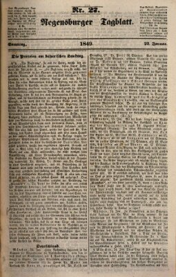 Regensburger Tagblatt Samstag 27. Januar 1849