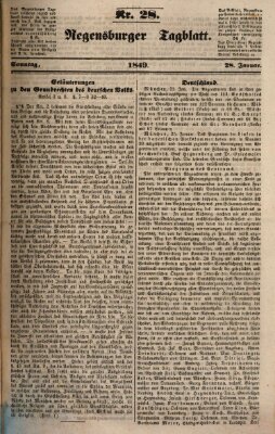 Regensburger Tagblatt Sonntag 28. Januar 1849