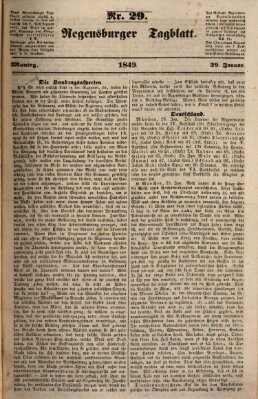 Regensburger Tagblatt Montag 29. Januar 1849