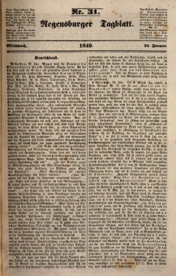 Regensburger Tagblatt Mittwoch 31. Januar 1849