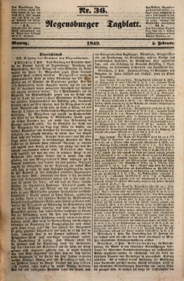 Regensburger Tagblatt Montag 5. Februar 1849