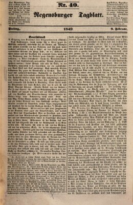 Regensburger Tagblatt Freitag 9. Februar 1849