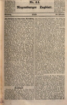 Regensburger Tagblatt Dienstag 13. Februar 1849