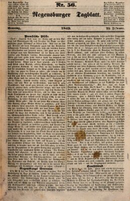 Regensburger Tagblatt Sonntag 25. Februar 1849