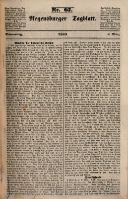 Regensburger Tagblatt Donnerstag 8. März 1849