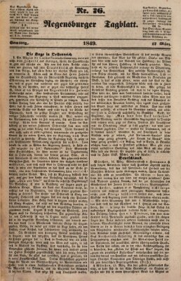 Regensburger Tagblatt Samstag 17. März 1849