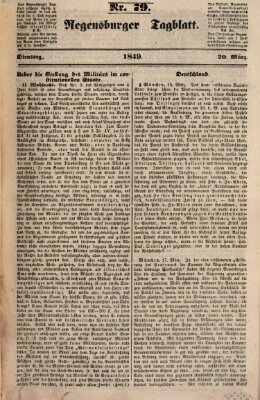 Regensburger Tagblatt Dienstag 20. März 1849