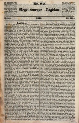 Regensburger Tagblatt Freitag 23. März 1849