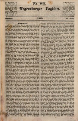 Regensburger Tagblatt Samstag 24. März 1849