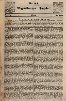 Regensburger Tagblatt Sonntag 25. März 1849