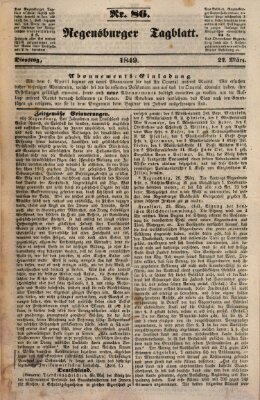 Regensburger Tagblatt Dienstag 27. März 1849