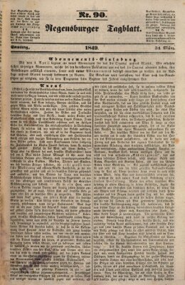 Regensburger Tagblatt Samstag 31. März 1849