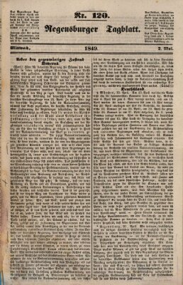 Regensburger Tagblatt Mittwoch 2. Mai 1849