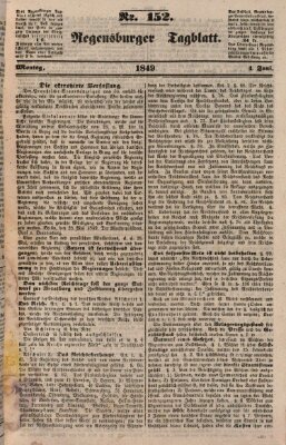 Regensburger Tagblatt Montag 4. Juni 1849