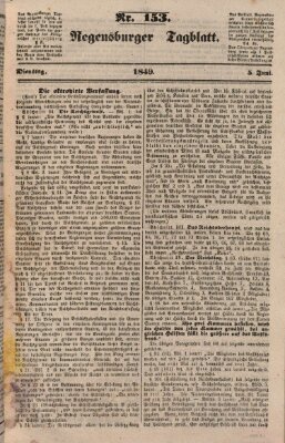 Regensburger Tagblatt Dienstag 5. Juni 1849