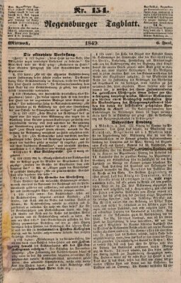 Regensburger Tagblatt Mittwoch 6. Juni 1849