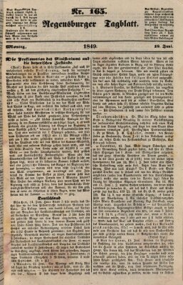 Regensburger Tagblatt Montag 18. Juni 1849