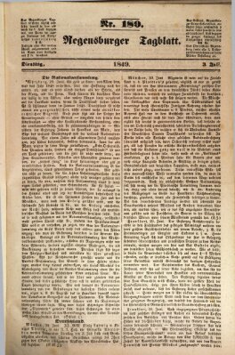 Regensburger Tagblatt Dienstag 3. Juli 1849