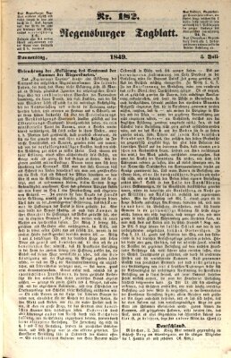 Regensburger Tagblatt Donnerstag 5. Juli 1849