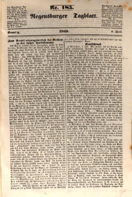 Regensburger Tagblatt Sonntag 8. Juli 1849