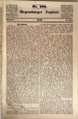 Regensburger Tagblatt Mittwoch 11. Juli 1849